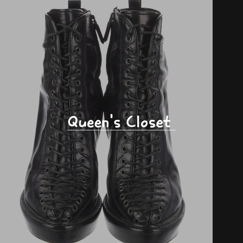 Givenchy Brown Leather Platform Ankle Boots